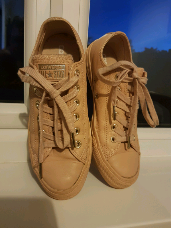 dusk pink rose gold converse